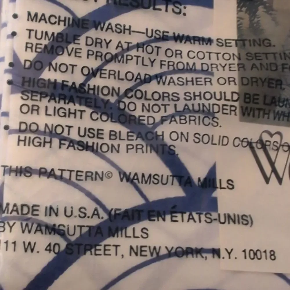 Vintage Calvin Klein For Wamsutta Clouds Twin Flat Sheet NIP Designer Workshop‎